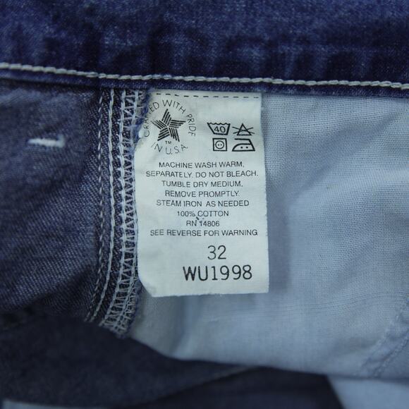Vintage Carhartt WU1998 Dark Blue Denim Workwear Carpenter Shorts 30x7.5 - Picture 10 of 11